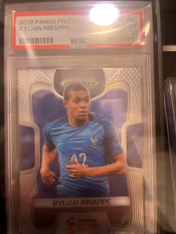 Rare 2018 Panini Prizm Kylian Mbappé Collectible Card - PSA 10