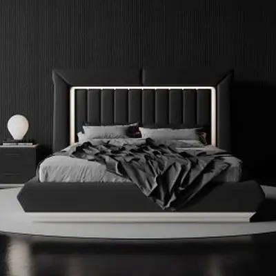 Modern and sleek fabric Bed Design – king size Perfect Night’s Sleep