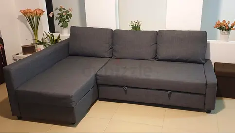 L shape sofa bed with storage IKEA