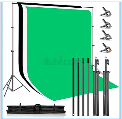 Professional Green Screen Backdrop Kit for Photography and Videos