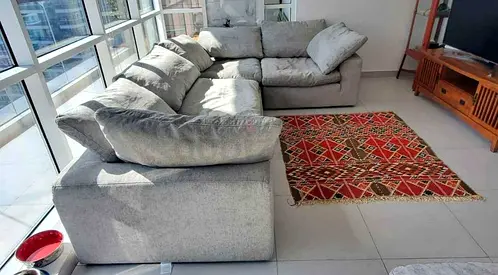 Almost new Condition Pan/Emirates pianca Corner Sofa