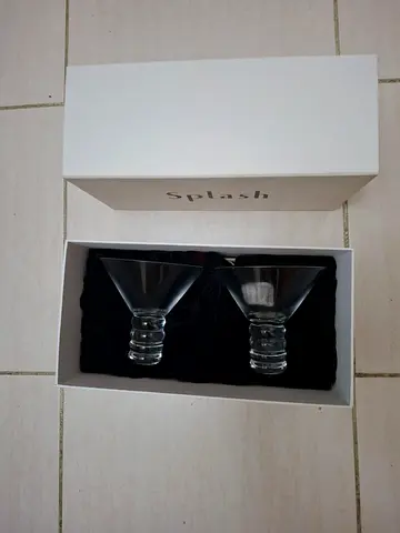 Splash Cocktail glasses-Unused