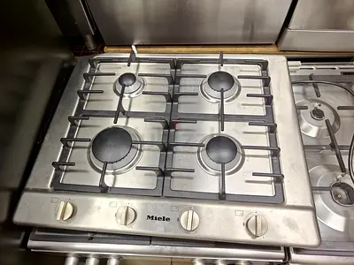 Miele cooktop built in gas Stainless steel body