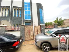 Villa for rent in Ajman, Al Mowaihat area Townhouse Corner of two streets Two floors and a roof 4 be