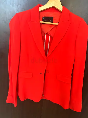 Massimo Dutti Stylish Red Blazer for Fashion Forward Individuals.