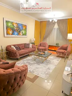 for rent monthly A fully furnished Two-bedroom 3-bathroom apartment in Al Taawun 1