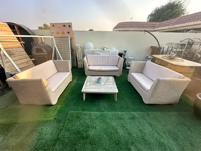 Good deal with good price Luxurious sofa from kudsi synthetic all weather sofa with below anti rust