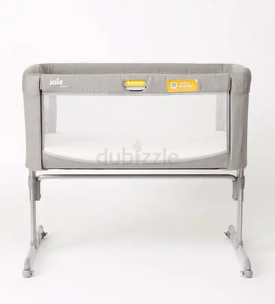 Joie roomie glide next to me co sleeper baby crib  bassinet - grey