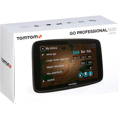 Tomtom GO 620 Professional 6 WiFi GPS Navigation System for Car/Truck/Van LIFETIME WORLD MAP