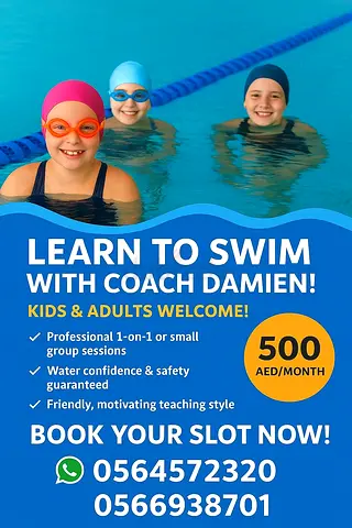 Learn to swim with coach damien