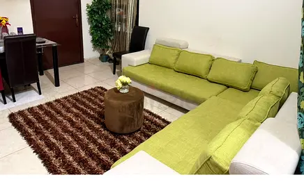 Stylish L-Shaped Sofa with Cozy Cushions