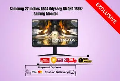 Samsung 27 inches G50A Odyssey G5 QHD 165Hz Gaming Monitor-Free delivery-warranty-Brand new