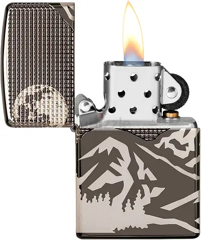 Zippo 49299 Armor Mountain Design Black Ice