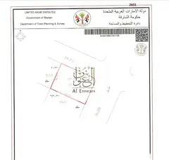 Land corner for sale in sajaa hano Sharjah