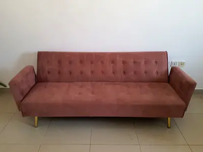 Elegant Pink Velvet Sofa for Sale