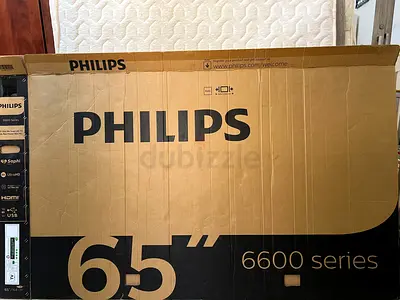 Stunning 65-inch Philips 6600 Series Television cartoon only for Sale!