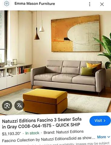 Natuzzi _ editions 3 Seater fascino Sofa Bed