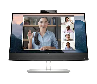 HP 24inc Bezel less IPS Display FHD LED Monitor With Camera Speaker+Hidrolic Stand Model No E24Mv-G4