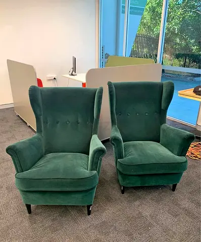 Elegant Green Velvet Armchairs for Sale