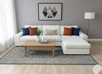 IKEA KIVIK Lshape 4-seat sofa with chaise super white color