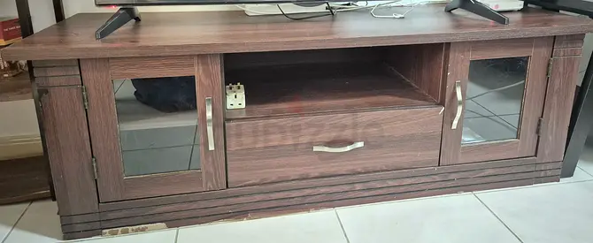 Stylish Wooden TV Unit with Storage