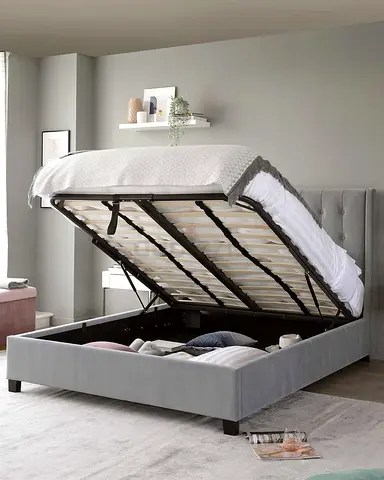 Stylish and Functional Storage Bed with Lift-Up Mechanism