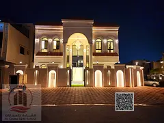 For sale: Corner villa in Ajman, Al Helio area, 5 master bedrooms, a living room, a maid's room,