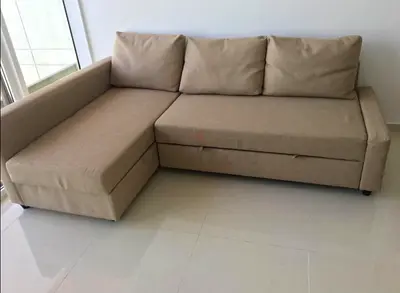 Stylish L-Shaped Sofa with Storage