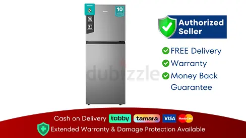 Hisense Refrigerator 264L Double Door Refrigerator  New | Warranty | FREE Delivery