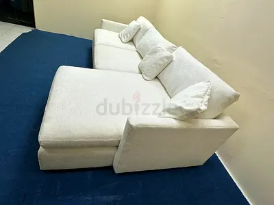 High quality cratebarrel white color lshape sofa