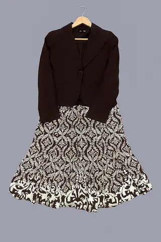 Elegant Womens Dress and Blazer Set