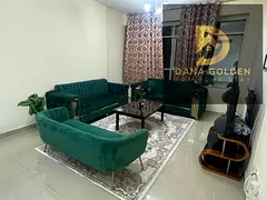 Two rooms and a hall / balcony / furnished with hotel furniture / Al Taawun