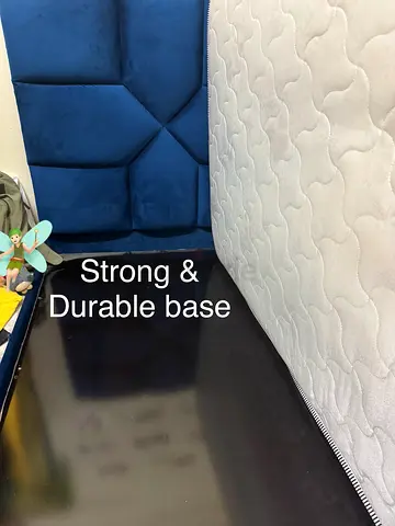Stylish Bed Frame with Strong  Durable Base - Color: Royal Blue.