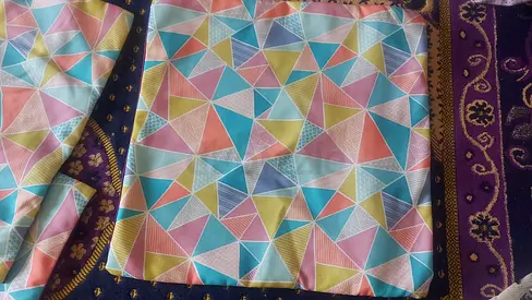 Colorful geometric pannel usion covers