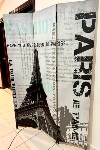 Partition / Dividers Iconic Landmarks Wall Art - New York Eiffel Tower Collage