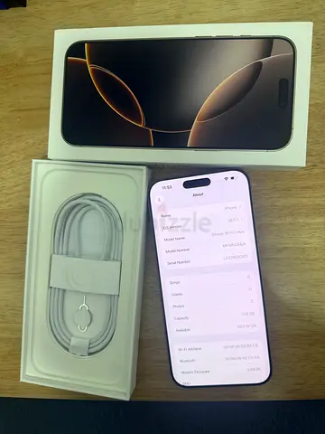 ايفون 16 برو ماكس 512 صحراوي