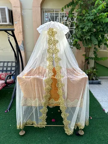 Elegant Baby Bassinet with Canopy
