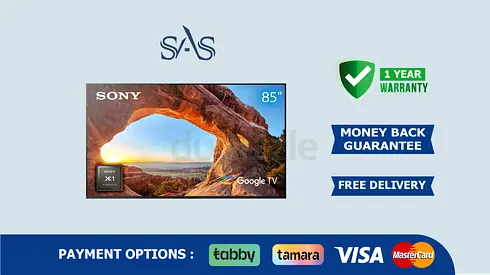 Sony 85 inch Tv - 4K HDR Google Tv - New - Free Delivery - Warranty - 85X85J