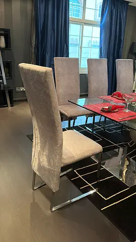 Stylish Grey Dining Chairs Set for Sale
