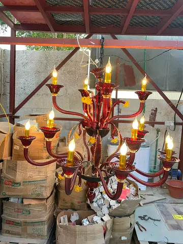 Elegant Vintage Red Chandelier for Your Home