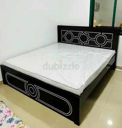 Brand New King size Strong wood bed frame With Mattress available