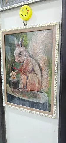 Charming Squirrel Painting - Perfect Addition to Your Wall Decor