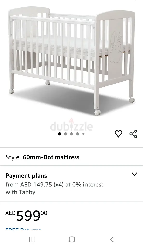 Brand New baby crib for sale dubizzle