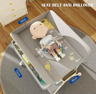 Safe and Cozy Baby Changing Table with Anti-Rollover Design
