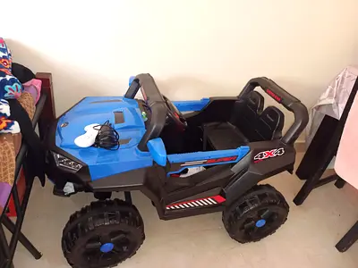 Exciting Blue 4x4 Ride-On Toy for Kids with remote and charger