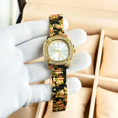 Charming Floral Womens Watch with Elegant Design