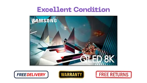 Samsung 65 Inch 8K TV, QLED 8K, Under Warranty, Free Delivery, Free Return