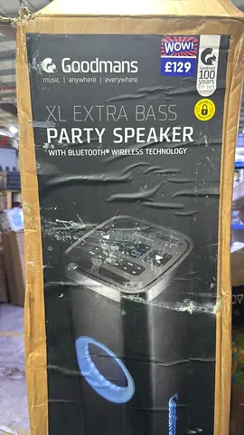 Goodmans XL Extra Bass Party Speaker - Unleash the Beat!