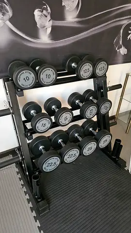 6 Pairs of Premium Set of Dumbbells and 2-Tier Dumbbell Rack Stand for Your Home Gym