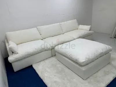 Brand New condition cloud sofa with footstool